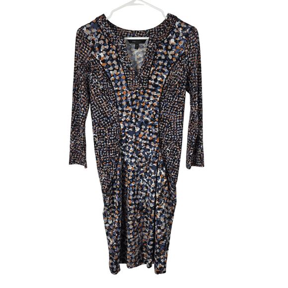BCBGMAXAZRIA Lagen Look Midi Dress XS Womens Art To Wear Multicolor - Picture 1 of 7